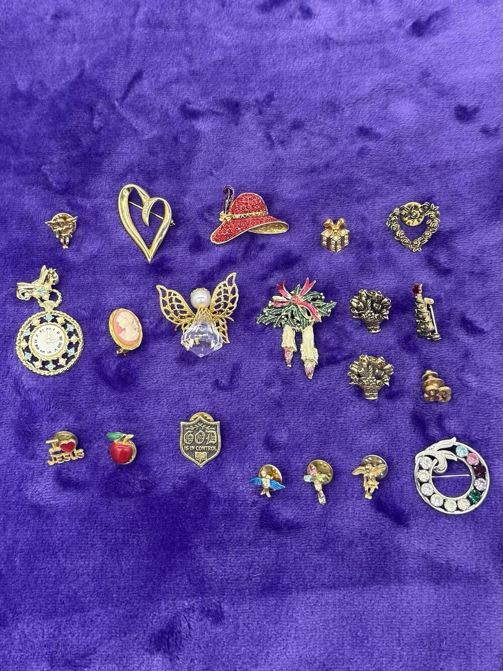 Vintage 1980s-2000s Pin Brooch Bundle Set Of 20 Van Dell And Random Brands